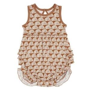 Little Sleepies Rust Rainbow Bubble Romper